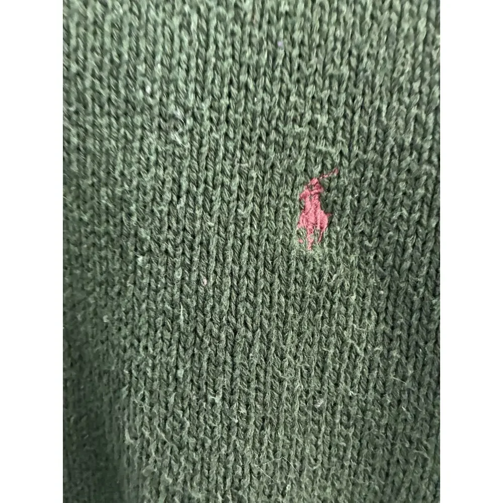 Vtg Ralph Lauren Polo Crew Neck Sweaters Red Stripped and Green Lot Of 2 Sz XXL - Picture 7 of 13